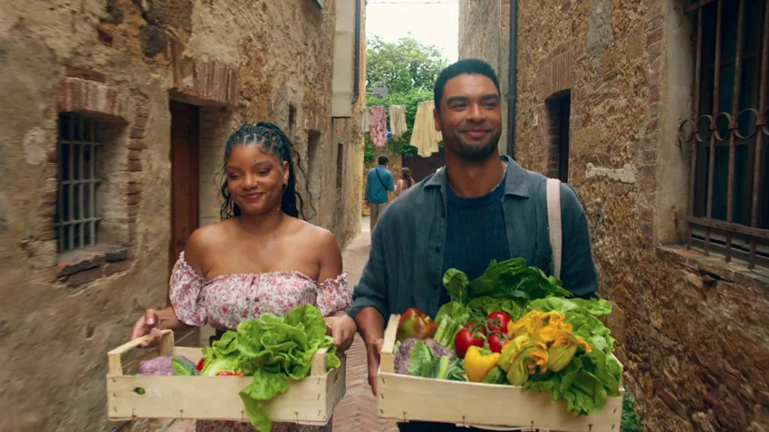 Halle Bailey and Regé-Jean Page, You, Me & Tuscany trailer, popviewers.com